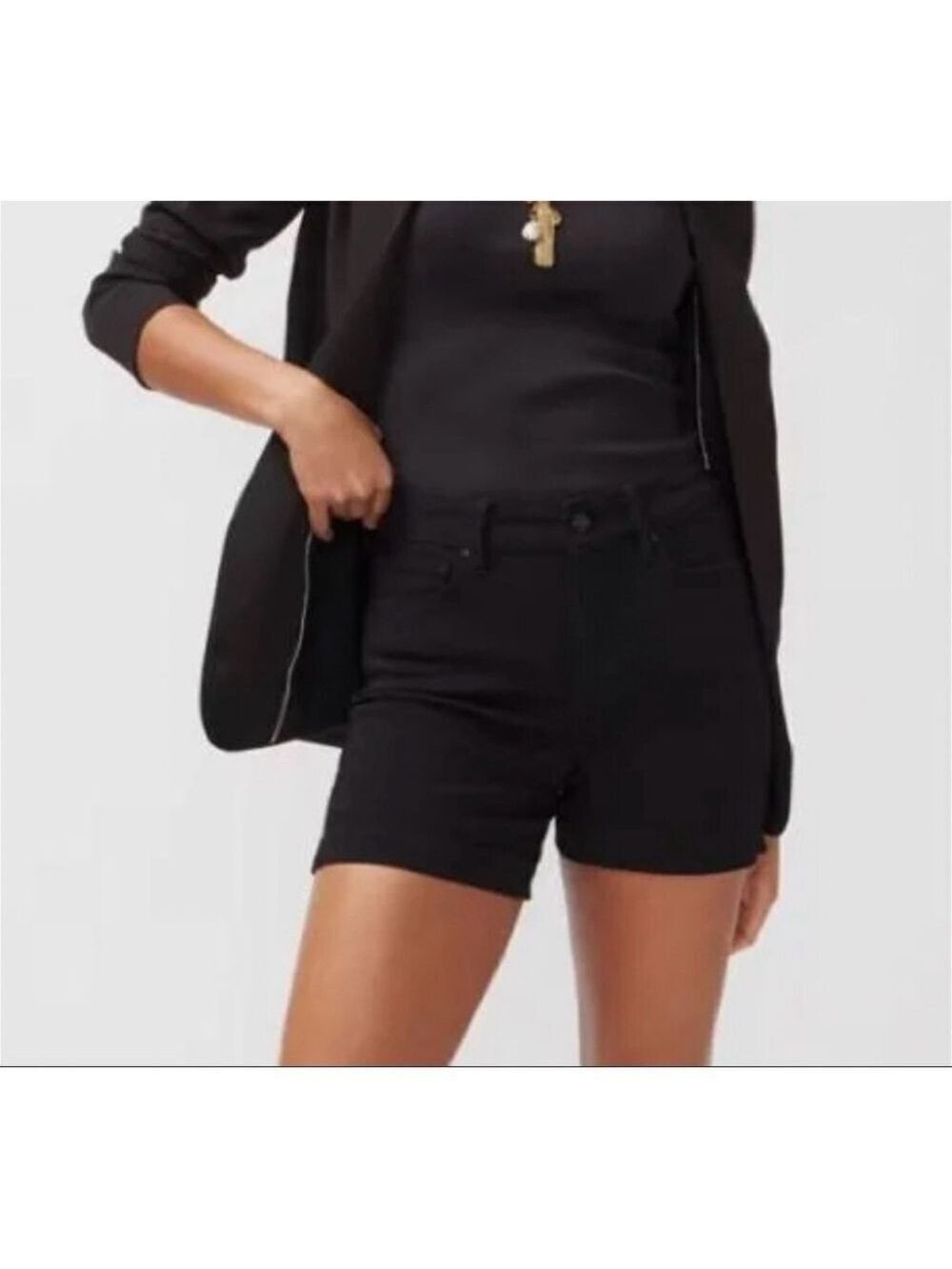 White House Black Market Black Sculpt Jean Shorts Size 2